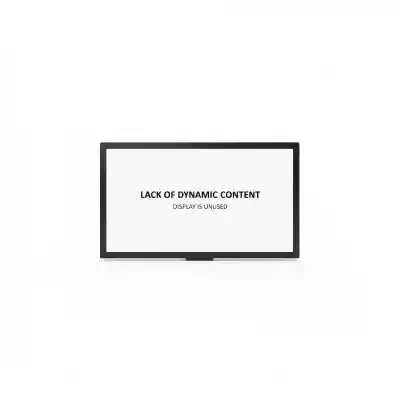 Icono representativo de falta de contenido atractivo en pantallas LED