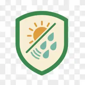 Materiales certificados UV y antilluvia