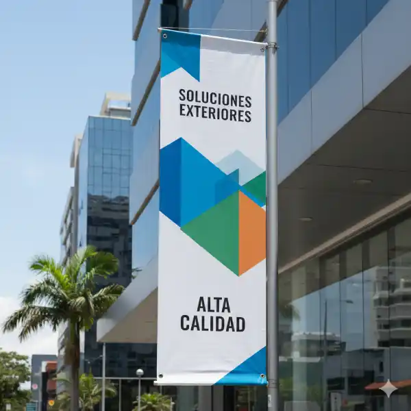 Pendón de fachada 3x5m con ojales