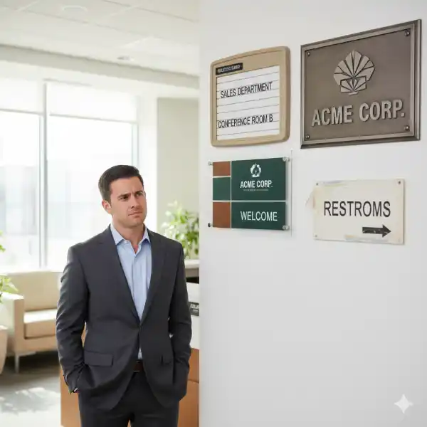 Imagen de marca inconsistente en oficinas